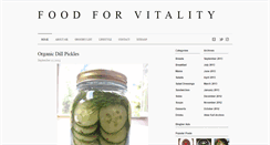 Desktop Screenshot of foodforvitality.com